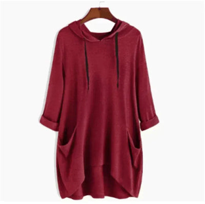 Helen - Sudadera de mujer lisa con bolsillo único