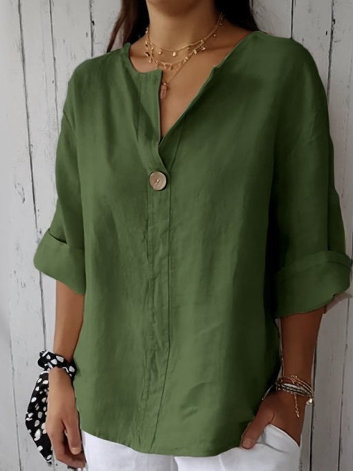 Blusa Casual de Pico Mary
