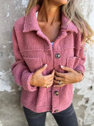 Chaqueta de Pana Cálida con Botones Elegantes