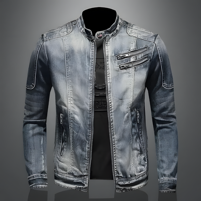 ALEXO - CHAQUETA DE JEANS RETRO PARA HOMBRES