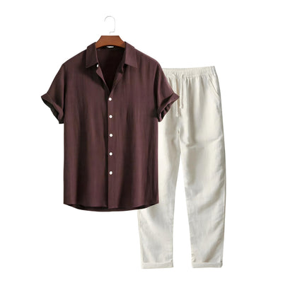 Conjunto de Polo y Pantalón de Lino