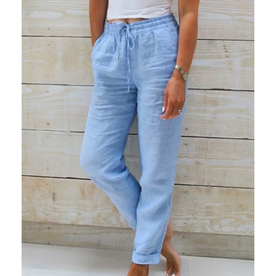 Eleonor® – Pantalones Elasticizados de Lino Premium Transpirable