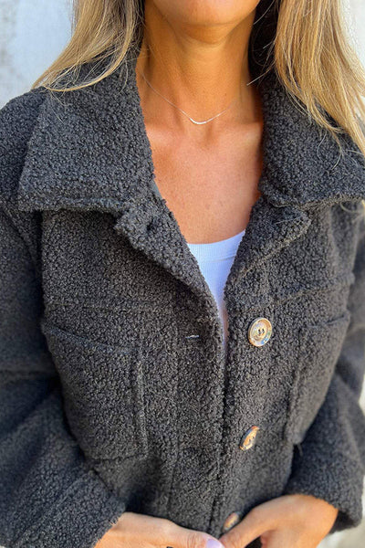 Chaqueta de Pana Cálida con Botones Elegantes