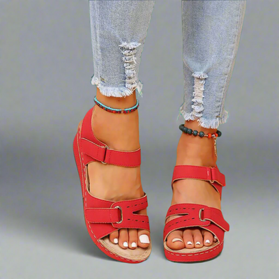 Gudula | Elegantes sandalias ortopédicas de material premium suave para días de verano sin dolor