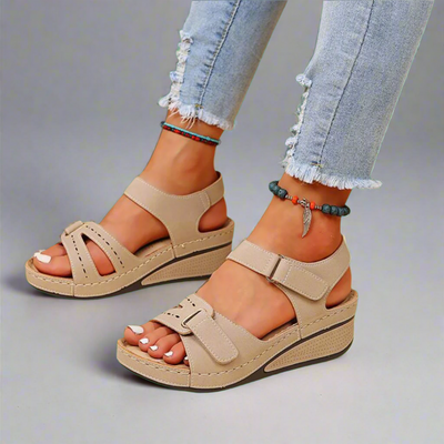 Gudula | Elegantes sandalias ortopédicas de material premium suave para días de verano sin dolor