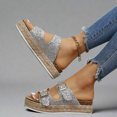 Elfriede | Sandalias de cuero premium brillante