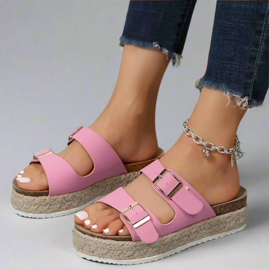 Elfriede | Sandalias de cuero premium brillante