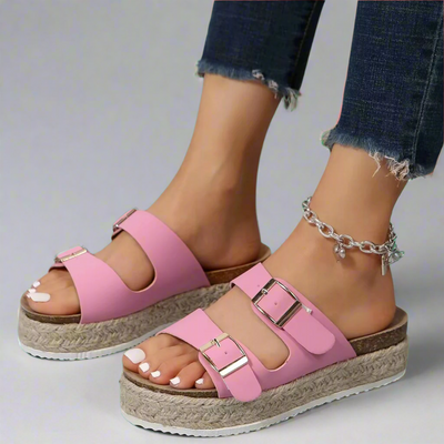 Elfriede | Sandalias de cuero premium brillante