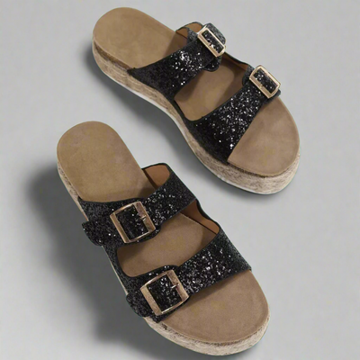 Elfriede | Sandalias de cuero premium brillante