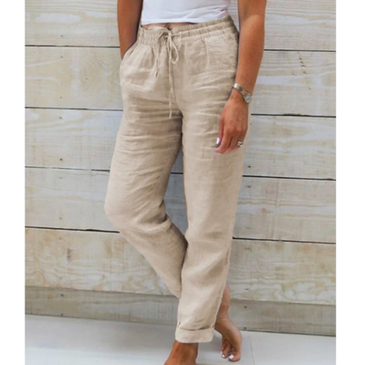 Eleonor® – Pantalones Elasticizados de Lino Premium Transpirable