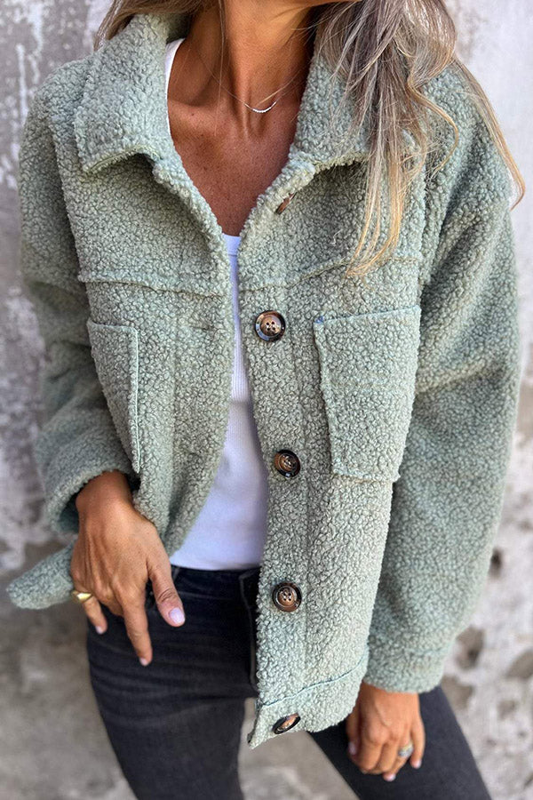 Chaqueta de Pana Cálida con Botones Elegantes