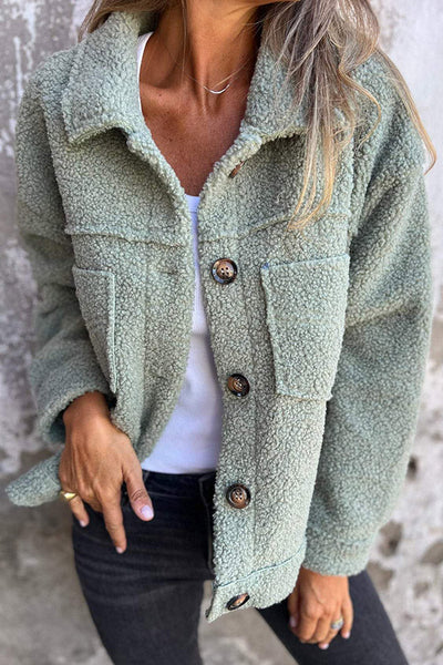 Chaqueta de Pana Cálida con Botones Elegantes