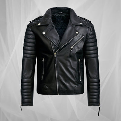 Chaqueta de cuero audaz para motociclistas