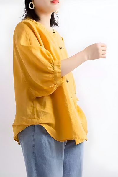 Blusa Relajada de Lino Fresco