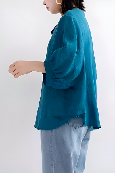 Blusa Relajada de Lino Fresco