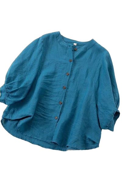 Blusa Relajada de Lino Fresco