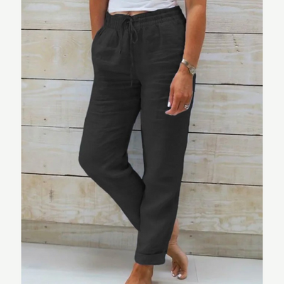 Eleonor® – Pantalones Elasticizados de Lino Premium Transpirable
