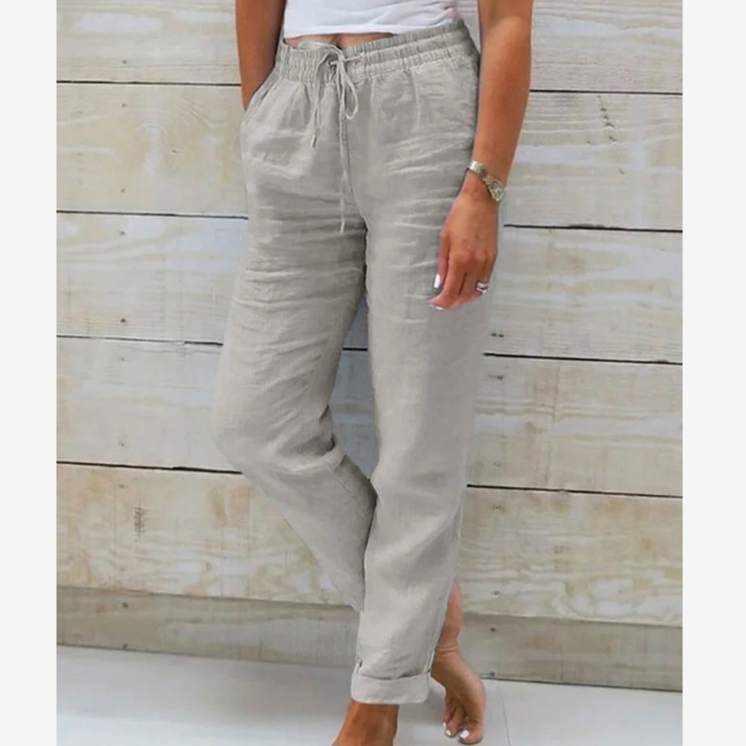 Eleonor® – Pantalones Elasticizados de Lino Premium Transpirable