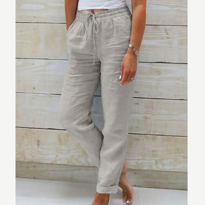 Eleonor® – Pantalones Elasticizados de Lino Premium Transpirable