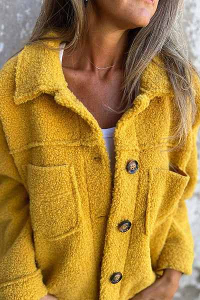 Chaqueta de Pana Cálida con Botones Elegantes