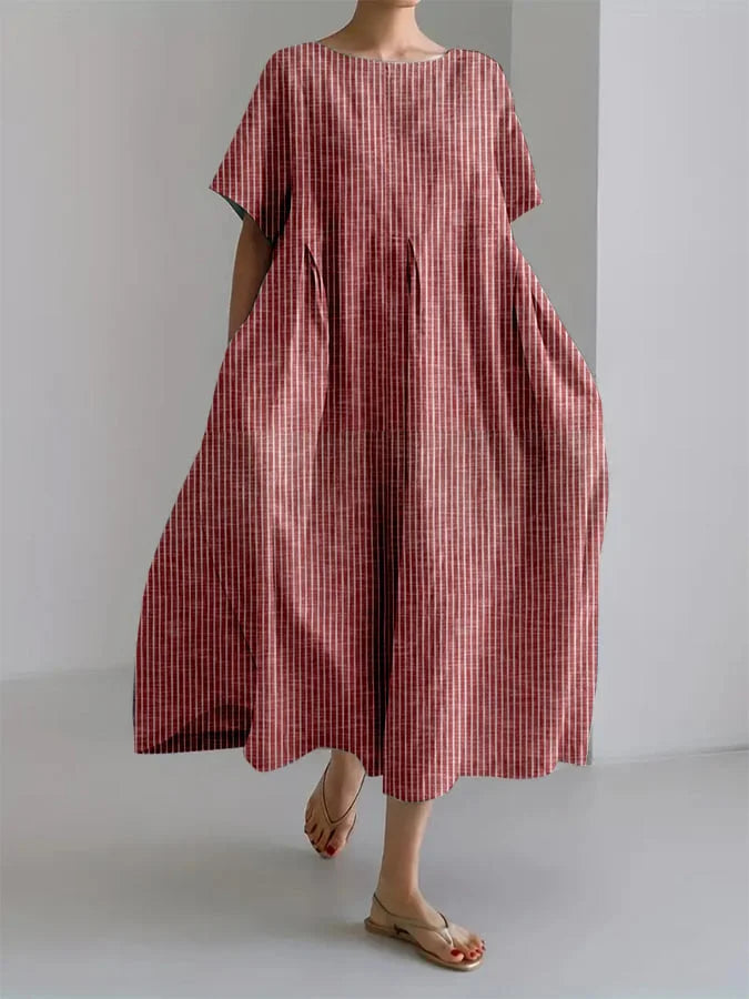 BIANCA | Vestido Largo Casual con Corte Cómodo y Estilo Retro para Todos los Días
