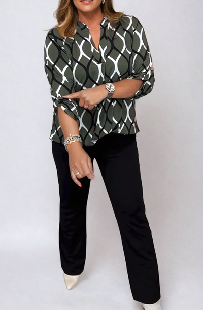 Blusa de geometría elegante Grace