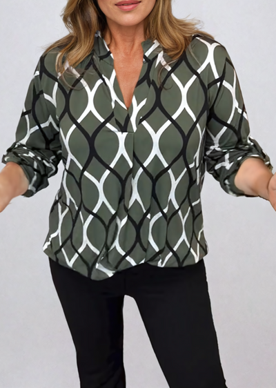 Blusa de geometría elegante Grace