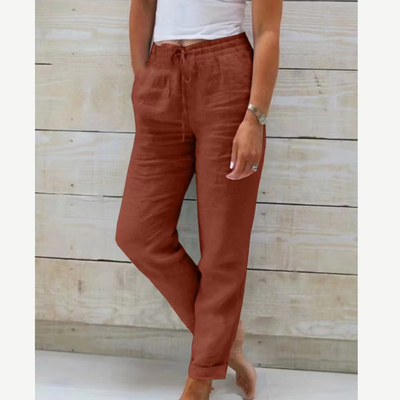 Eleonor® – Pantalones Elasticizados de Lino Premium Transpirable