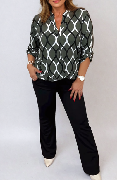 Blusa de geometría elegante Grace