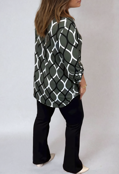 Blusa de geometría elegante Grace