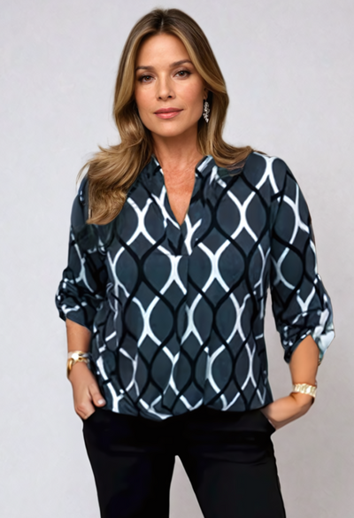Blusa de geometría elegante Grace