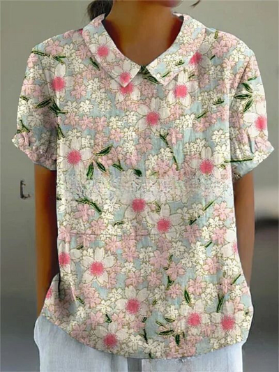 Lina | Blusa de Lino Floral