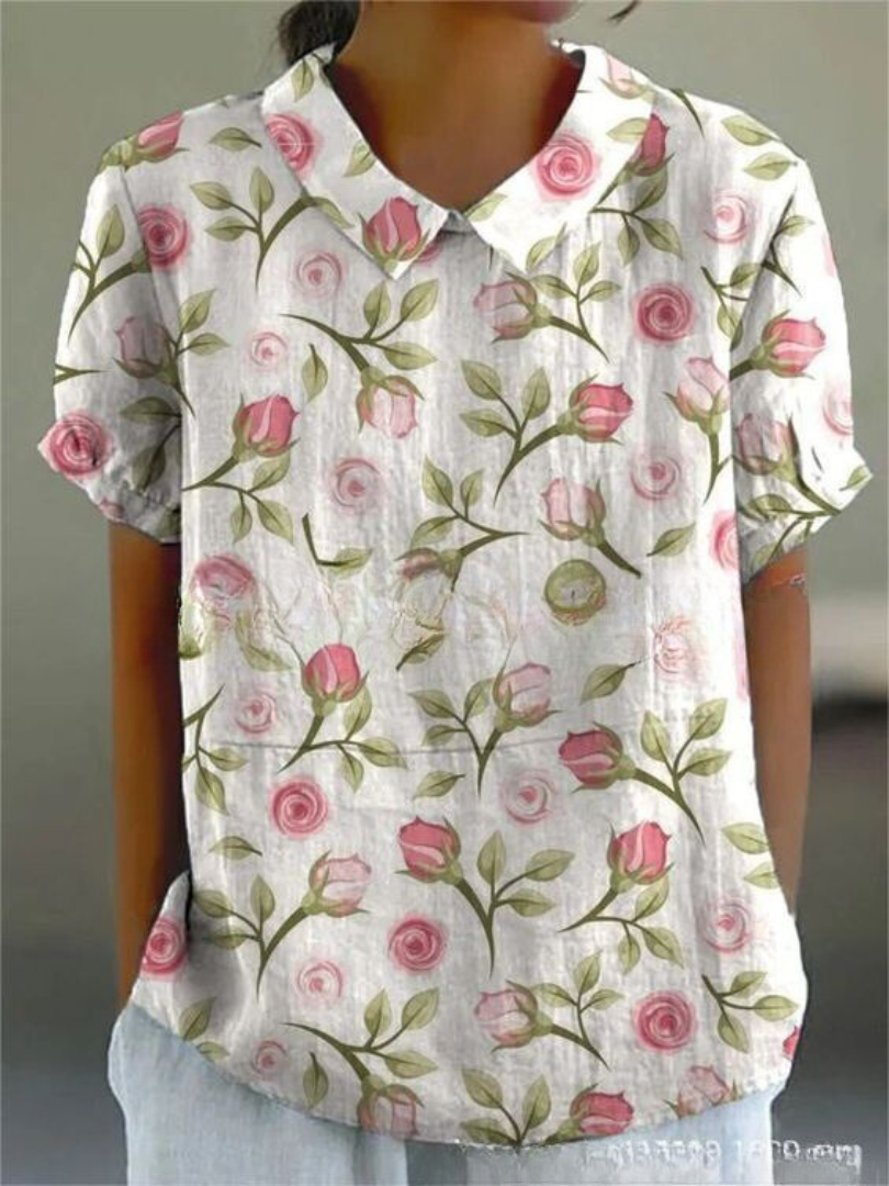 Lina | Blusa de Lino Floral