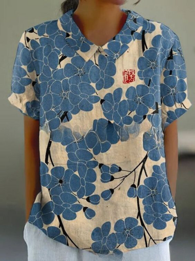 Lina | Blusa de Lino Floral