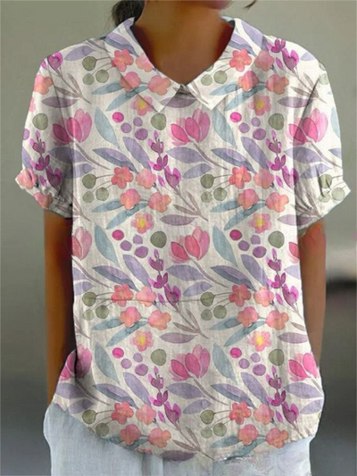 Lina | Blusa de Lino Floral