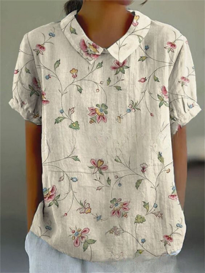 Lina | Blusa de Lino Floral