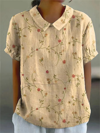Lina | Blusa de Lino Floral