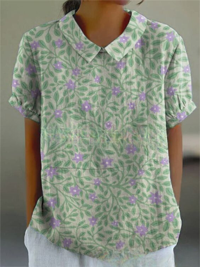 Lina | Blusa de Lino Floral