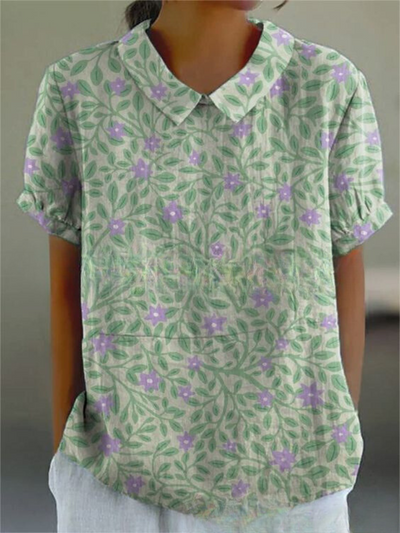 Lina | Blusa de Lino Floral