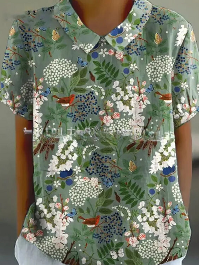 Lina | Blusa de Lino Floral