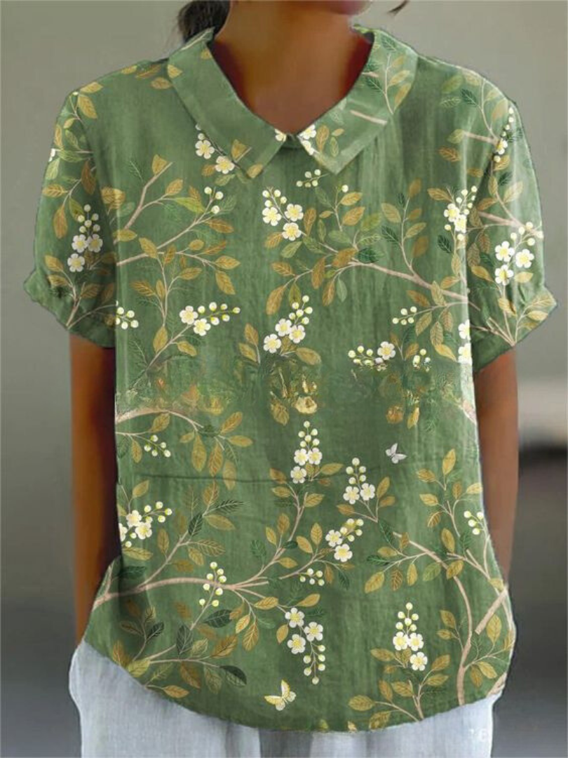 Lina | Blusa de Lino Floral