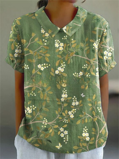 Lina | Blusa de Lino Floral