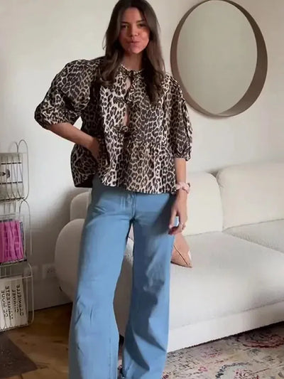 Top Chic de Primavera con Leopardo