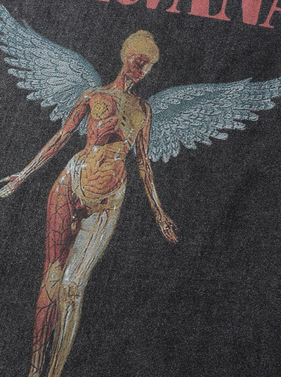 Camiseta de banda de rock desgastada Dakota