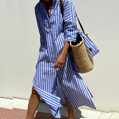 Sophie™ - Vestido Camisero a Rayas