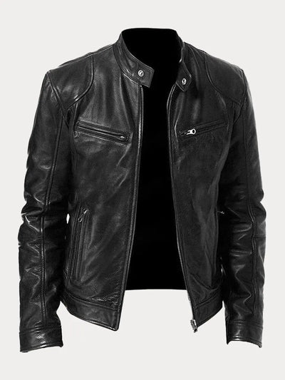 ENZO - CHAQUETA DE CUERO CASUAL