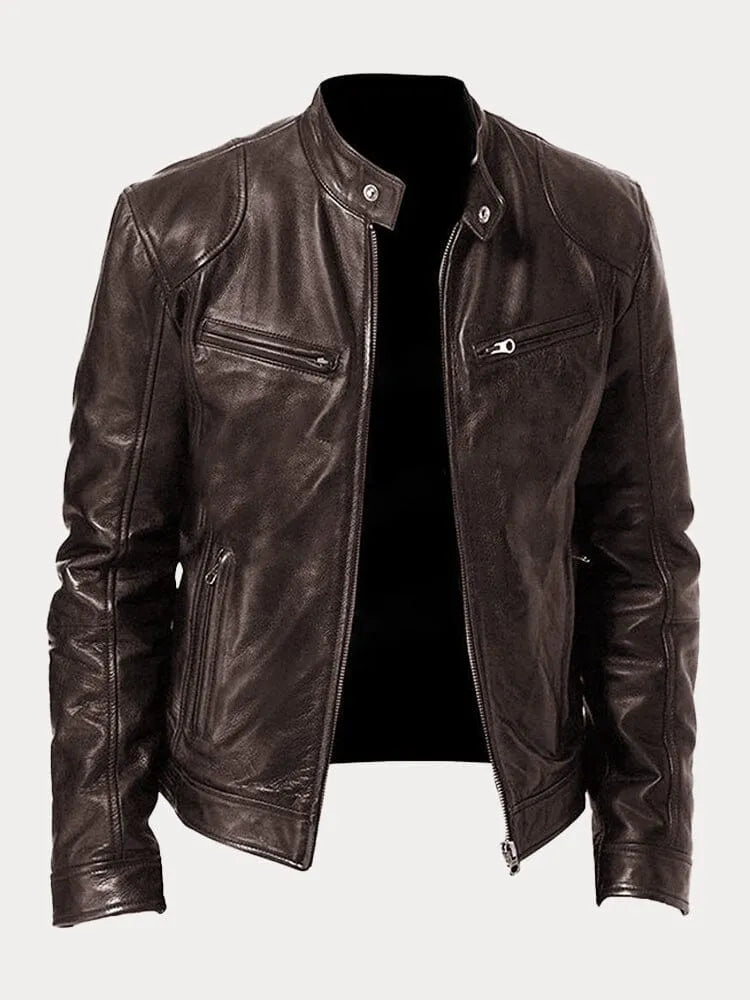 ENZO - CHAQUETA DE CUERO CASUAL