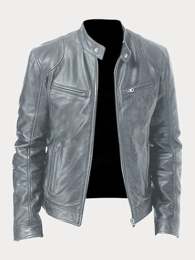 ENZO - CHAQUETA DE CUERO CASUAL