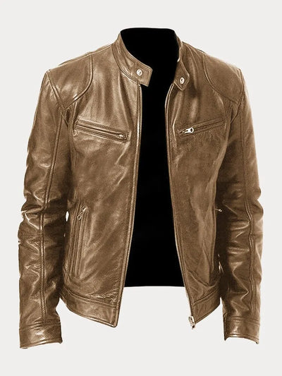 ENZO - CHAQUETA DE CUERO CASUAL