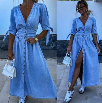 Thea | Deslumbrante Vestido de Mezclilla